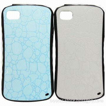 Soft-touch TPU Phone Case with Diamond Shape Edge for iPhone 4, Adopt Latest IMD/IML Technology